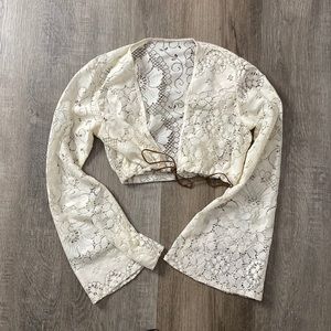 Boho hippie crop top small